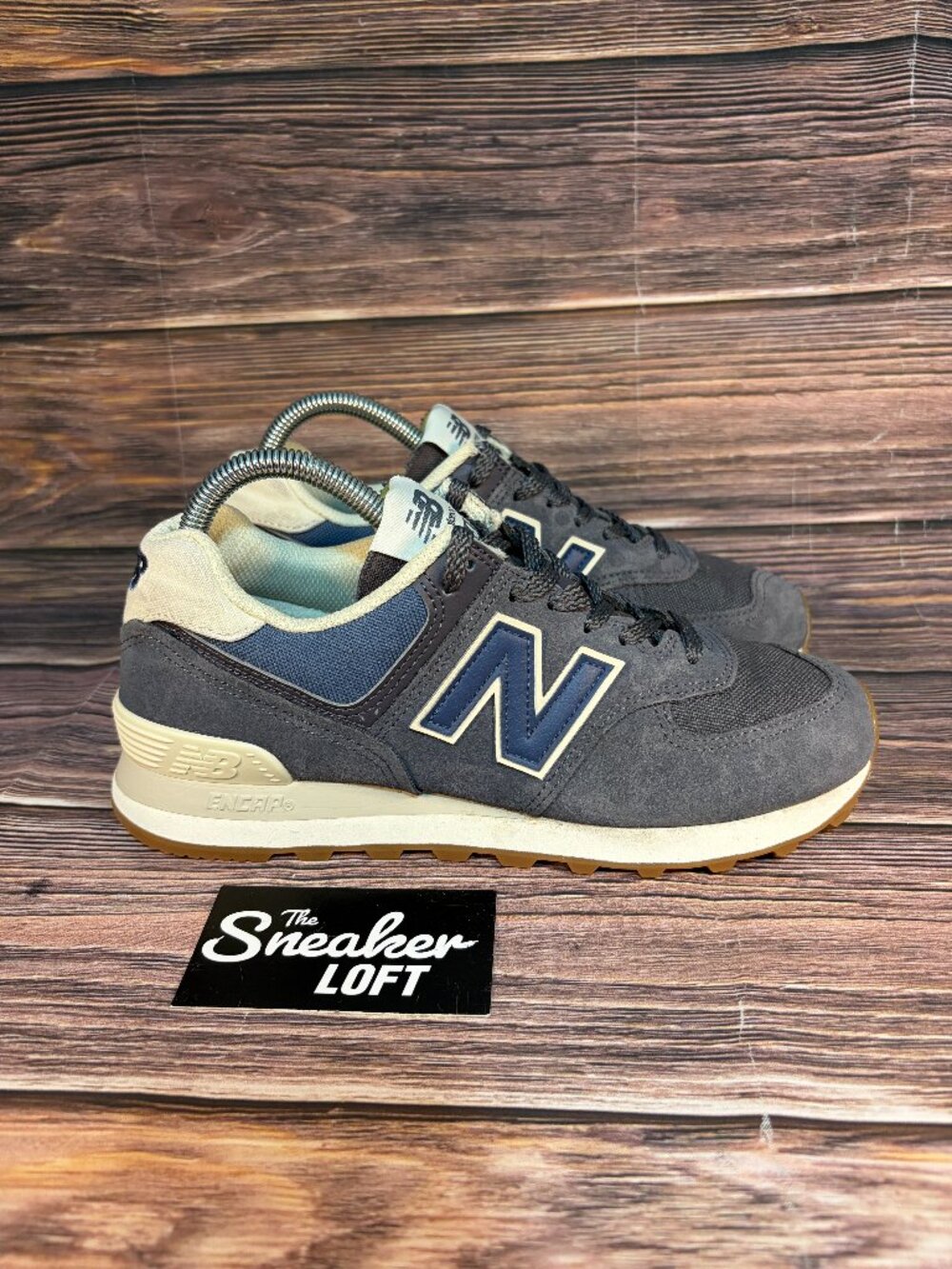 New Balance 574 Charcoal Gray Women's Casual Lace Up Shoes Size 8.5 - Picture 1 of 8